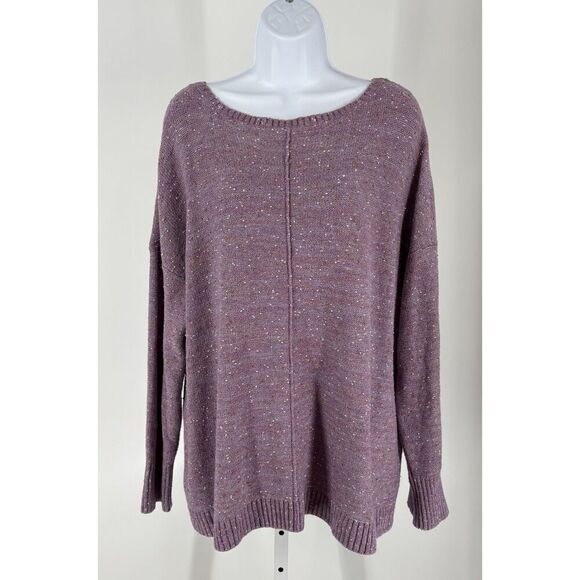 J.jill Sweaters - J.Jill Purple Textured Knit Sweater Long Sleeve Pullover